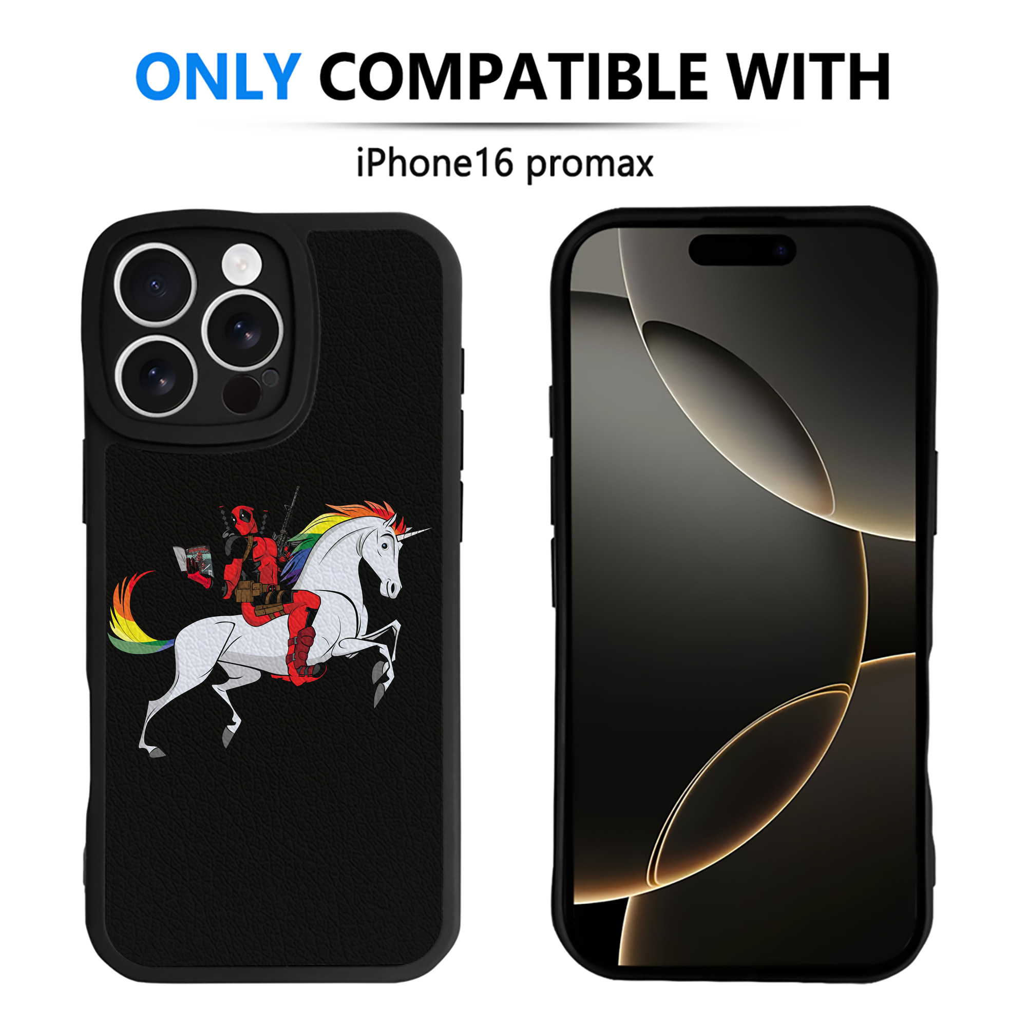 （画像用） Deadpool デッドプール 【iPhone 16シリーズ対応】シリコンスマホケース（レザー調） 材質：シリコン